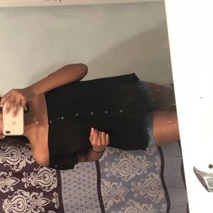 Off the shoulder black shirt!